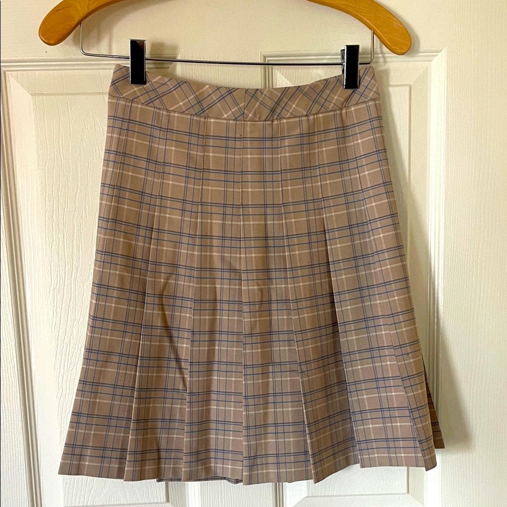 Sunday Best Tan Cream & Blue Skirt